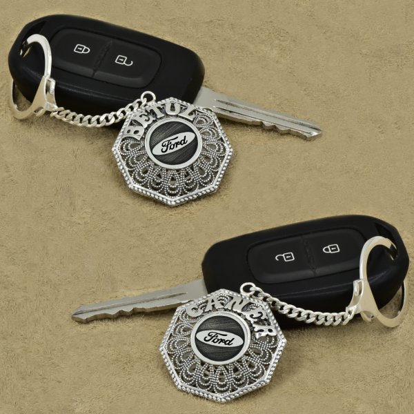 Gümüş Ford Logolu Telkari İsimli Anahtarlık