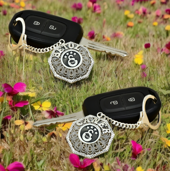 Gümüş Galatasaray Logolu Telkari İsimli Anahtarlık