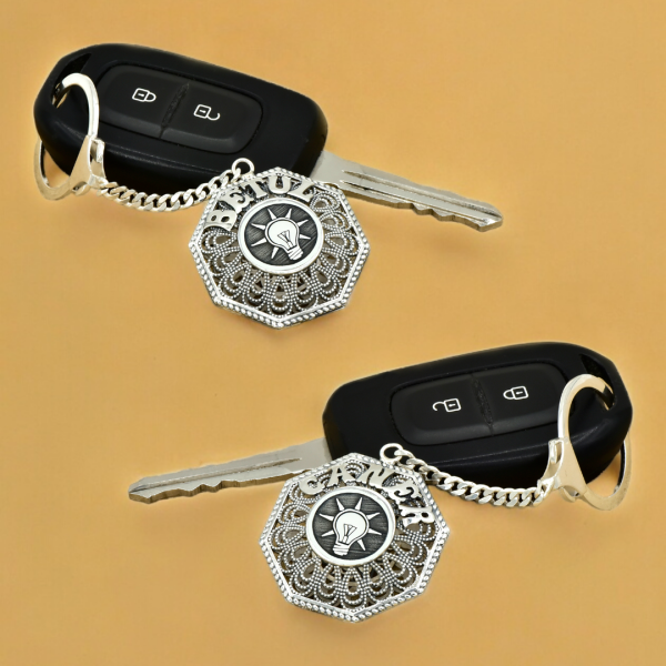 Gümüş AK Parti Logolu Telkari İsimli Anahtarlık