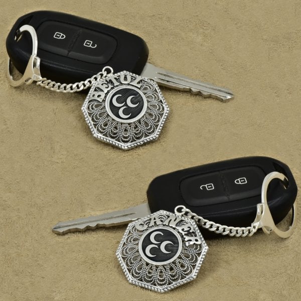 Gümüş Üç Hilal Telkari İsimli Anahtarlık