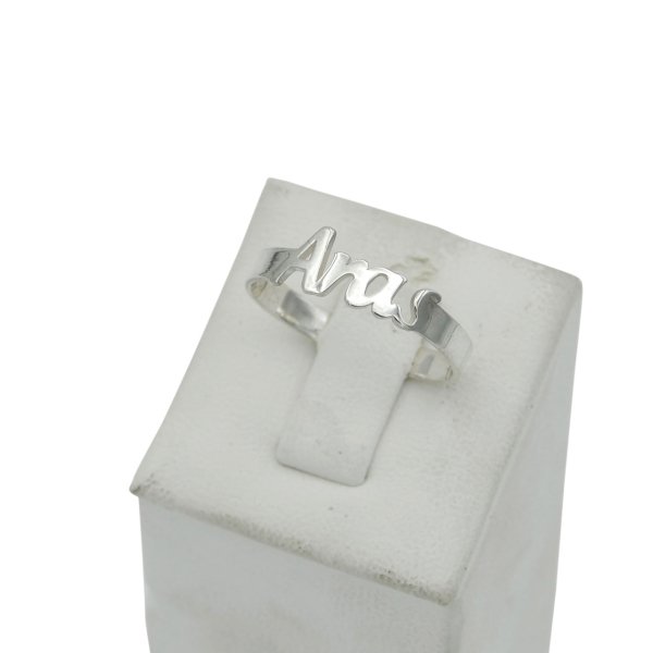 Gümüş Özel Tasarım İsimli Tel Yüzük