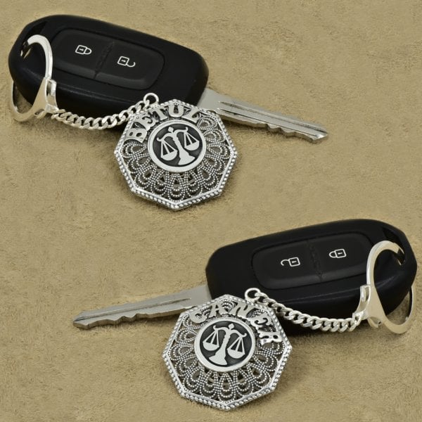 Gümüş Terazi Logolu Telkari İsimli Anahtarlık