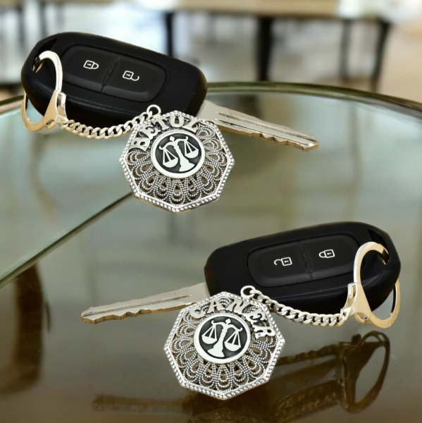 Gümüş Terazi Logolu Telkari İsimli Anahtarlık