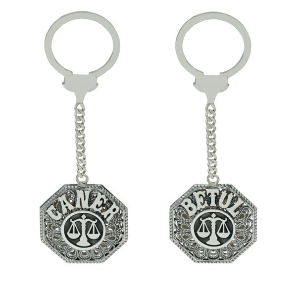 Gümüş Terazi Logolu Telkari İsimli Anahtarlık