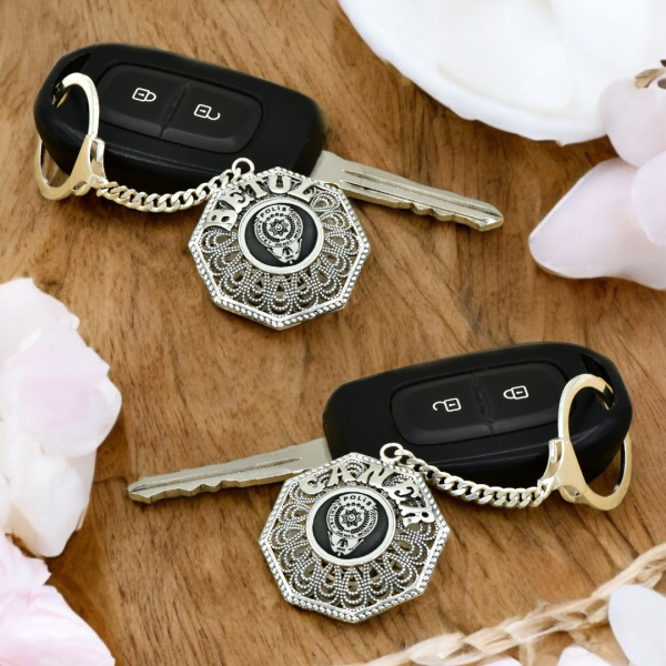 Gümüş Polis Logolu Telkari İsimli Anahtarlık