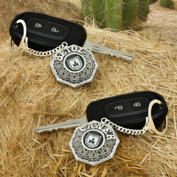 Gümüş Asker Logolu Telkari İsimli Anahtarlık