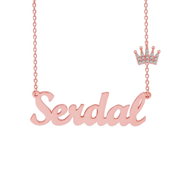 Gümüş Taçlı İsimli Kolye