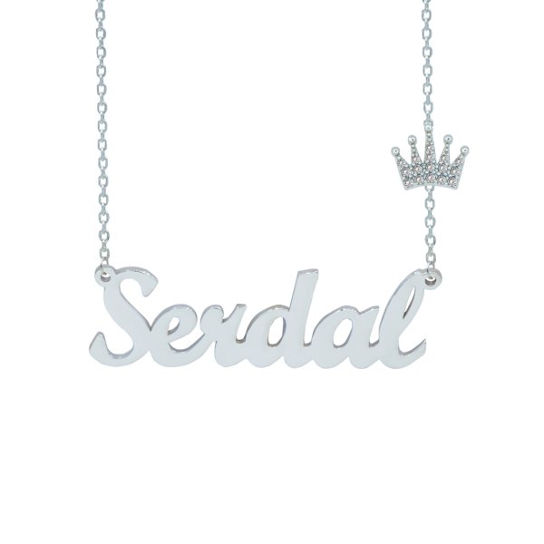 Gümüş Taçlı İsimli Kolye
