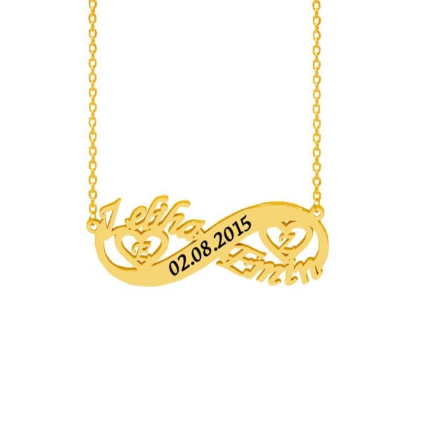 Gümüş Kişiye Özel Sonsuzluk İsimli Kolye