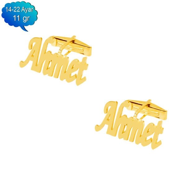 14, 22 Ayar Altın İsimli Kol Düğmesi