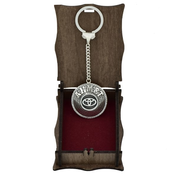 Gümüş Toyota Logolu Telkari İsimli Anahtarlık