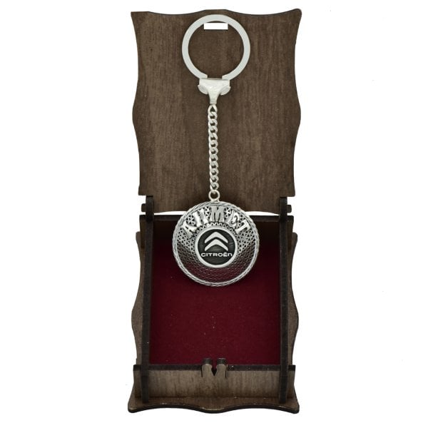 Gümüş Citroen Logolu Telkari İsimli Anahtarlık