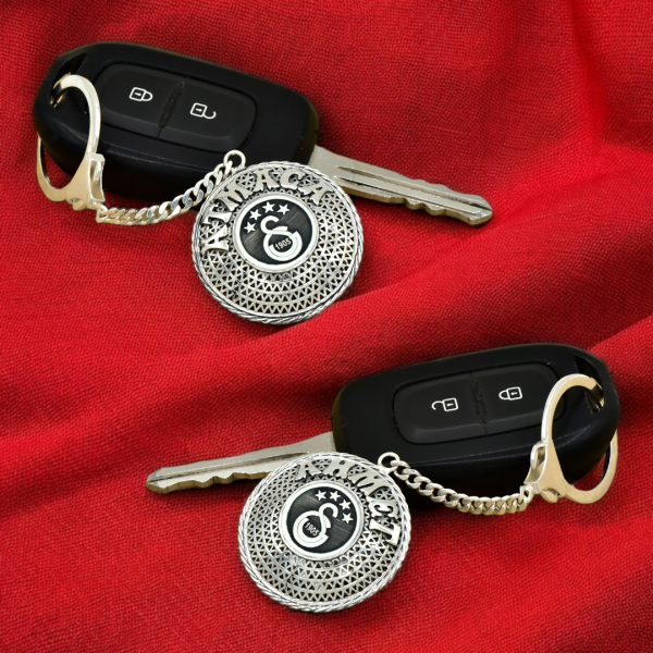 Gümüş Galatasaray Logolu Telkari İsimli Anahtarlık