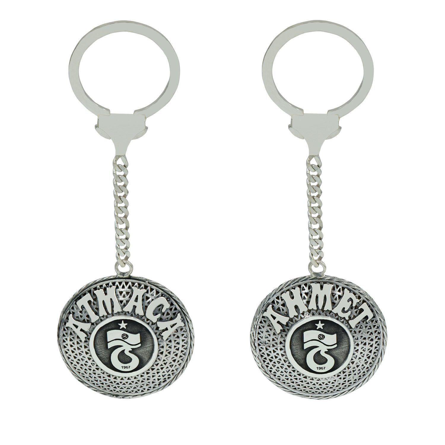 Gümüş Trabzonspor Logolu Telkari İsimli Anahtarlık