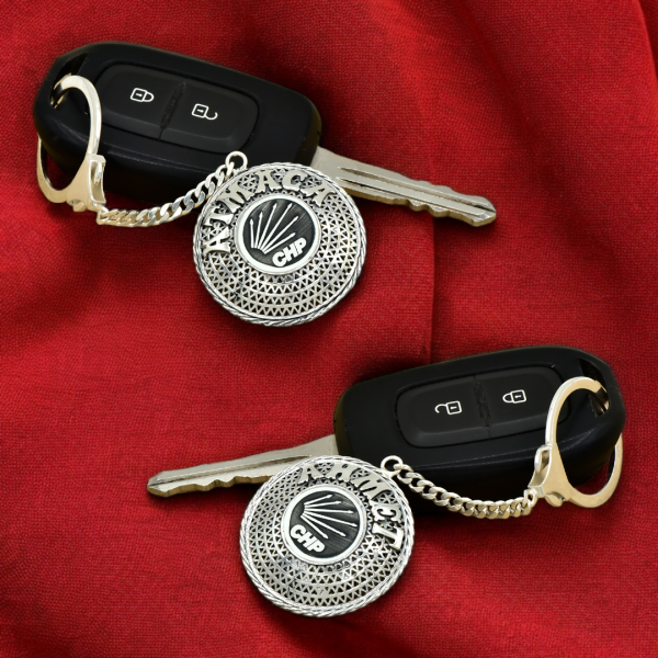 Gümüş CHP Logolu Telkari İsimli Anahtarlık