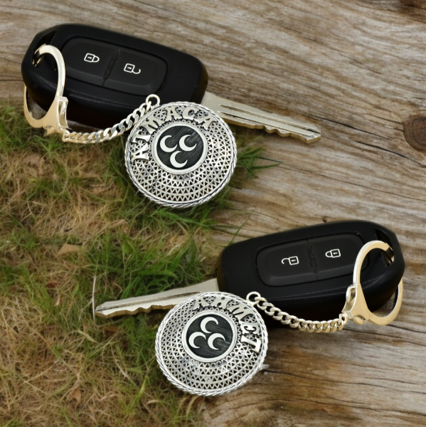 Gümüş Üç Hilal Telkari İsimli Anahtarlık