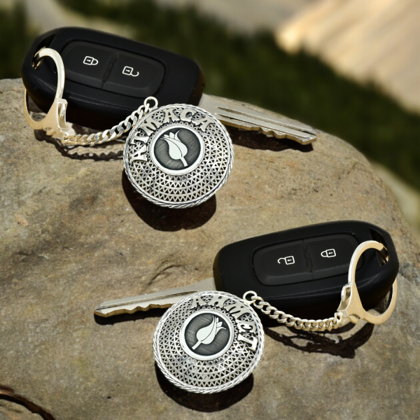 Gümüş Lale Logolu Telkari İsimli Anahtarlık