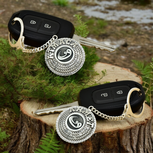 Gümüş Vav Harfli Telkari İsimli Anahtarlık