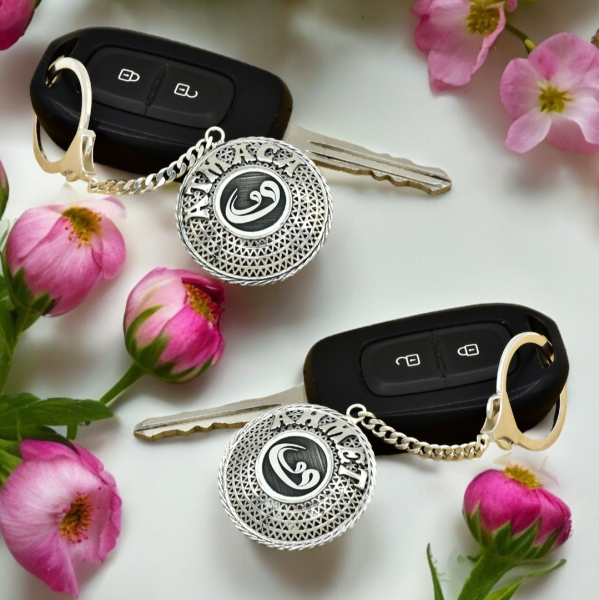 Gümüş Vav Harfli Telkari İsimli Anahtarlık