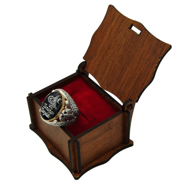 Gümüş Tuğralı Selçuklu Kartalı İsimli Erkek Yüzük