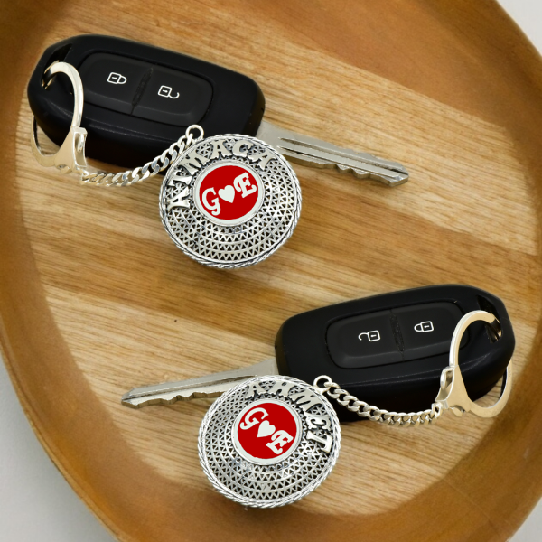 Gümüş Renkli Harfli Telkari İsimli Anahtarlık