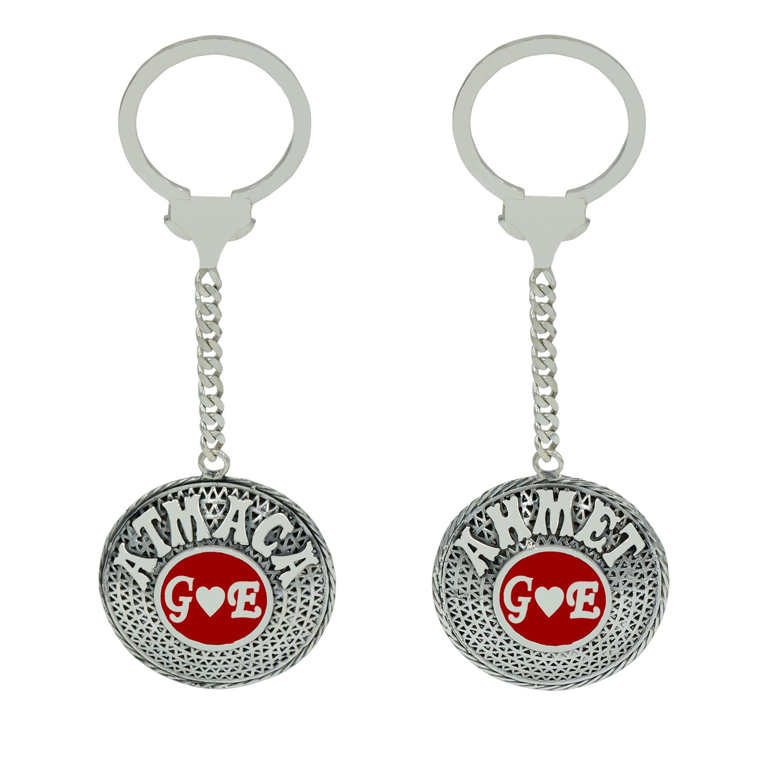 Gümüş Renkli Harfli Telkari İsimli Anahtarlık