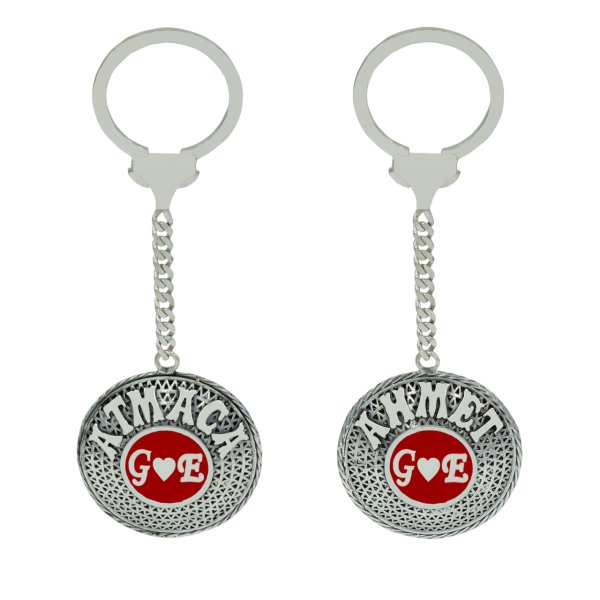 Gümüş Renkli Harfli Telkari İsimli Anahtarlık