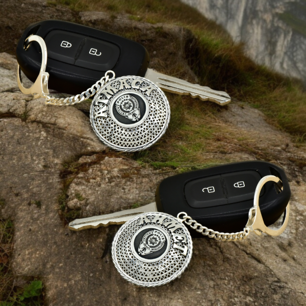 Gümüş Polis Armalı Telkari İsimli Anahtarlık