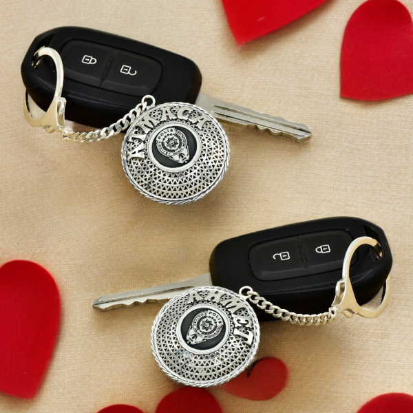 Gümüş Polis Armalı Telkari İsimli Anahtarlık