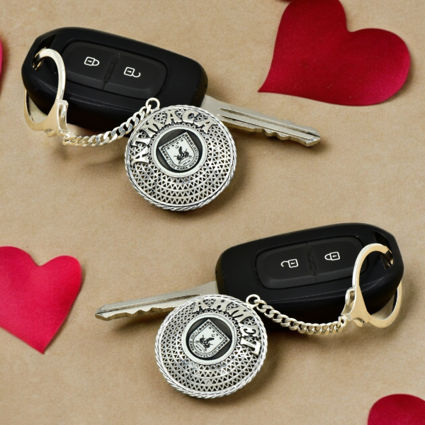 Gümüş Asker Armalı Telkari İsimli Anahtarlık