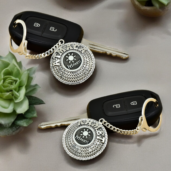 Gümüş İYİ Parti Armalı Telkari İsimli Anahtarlık