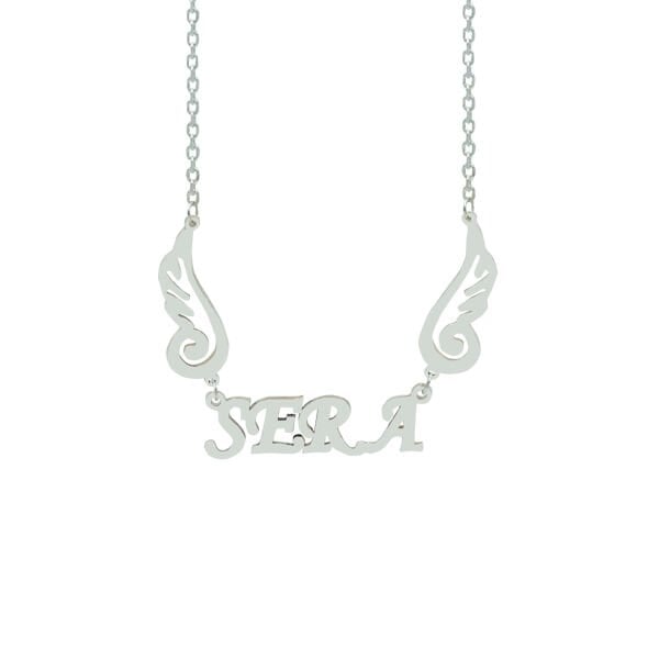 Gümüş Melek Kanatlı İsimli Kolye