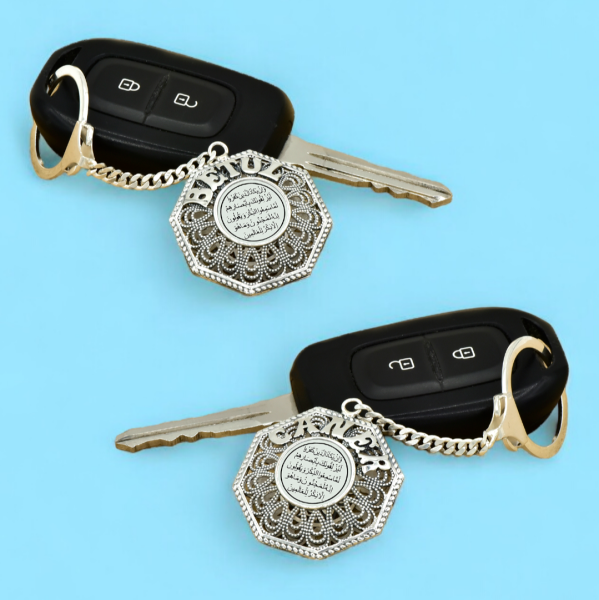 Gümüş Nazar Duası Telkari İsimli Anahtarlık