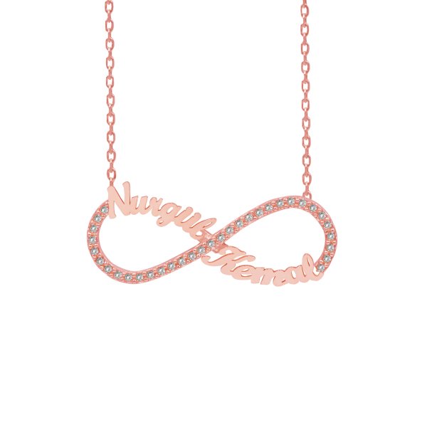 Gümüş Taşlı Sonsuzluk İsimli Kolye