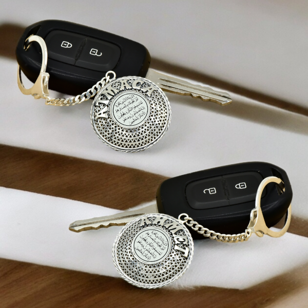 Gümüş Nazar Dualı Telkari İsimli Anahtarlık