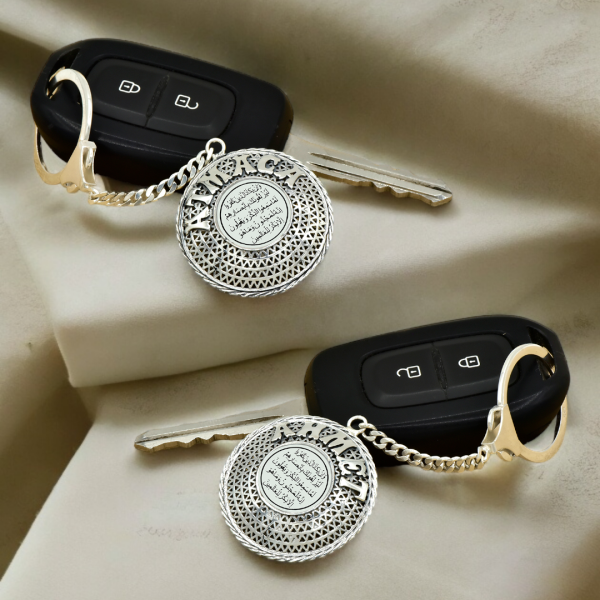 Gümüş Nazar Dualı Telkari İsimli Anahtarlık