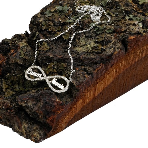 Gümüş Taşlı Sonsuzluk 2 İsimli Kolye