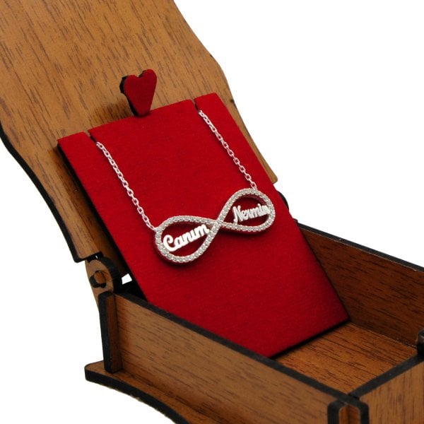 Gümüş Taşlı Sonsuzluk 2 İsimli Kolye