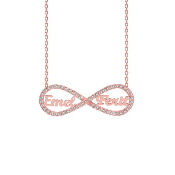 Gümüş Taşlı Sonsuzluk 2 İsimli Kolye