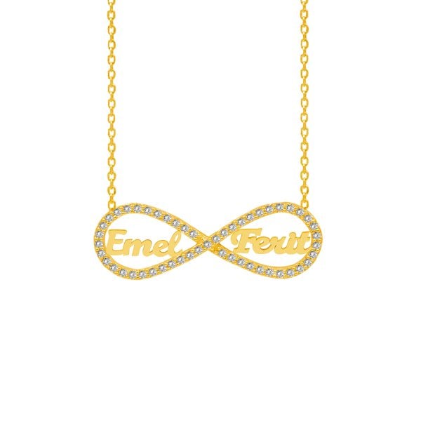 Gümüş Taşlı Sonsuzluk 2 İsimli Kolye