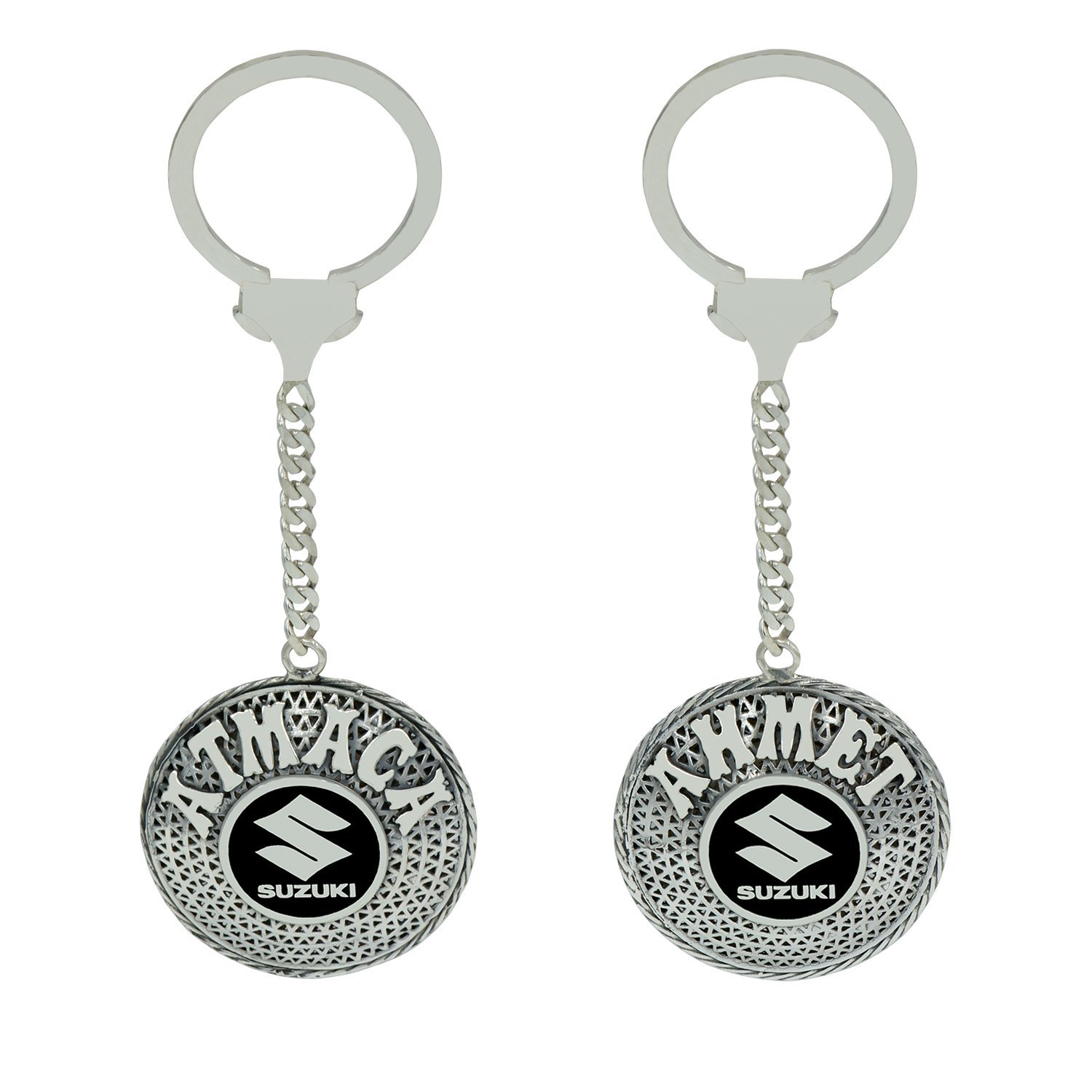 Gümüş Suzuki Armalı Telkari İsimli Anahtarlık