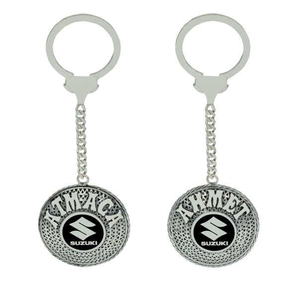 Gümüş Suzuki Armalı Telkari İsimli Anahtarlık