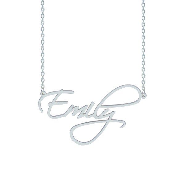 Gümüş El Yazısı İsimli Kolye