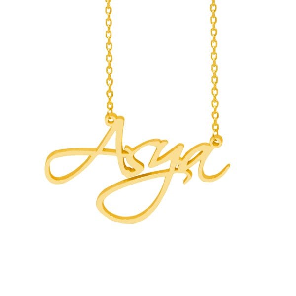 Gümüş El Yazısı İsimli Kolye