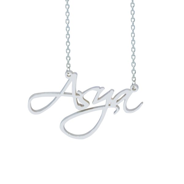 Gümüş El Yazısı İsimli Kolye