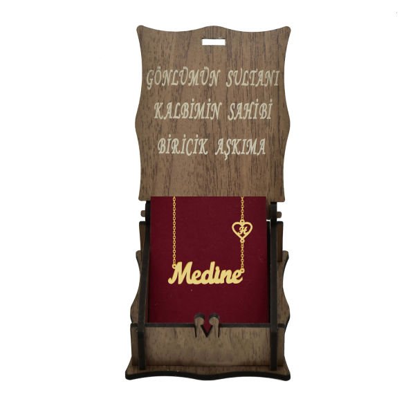 Gümüş Kalpli Harfli İsim Yazılı Kolye