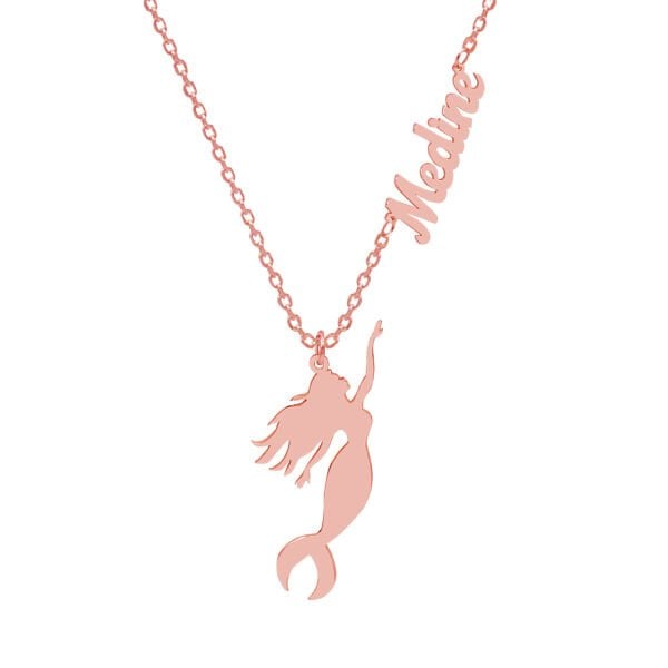 Gümüş Deniz Kızı İsimli Kolye