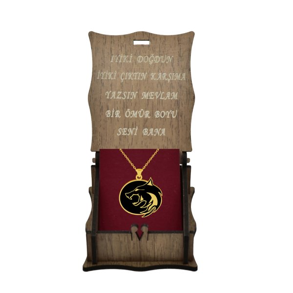 Gümüş Witcher Kurt Kolye