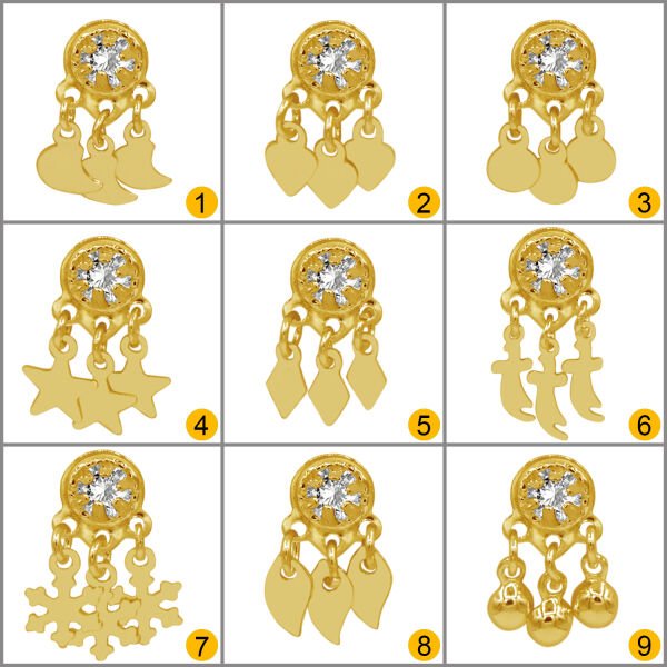 Gümüş Beyaz Taşlı Hızma