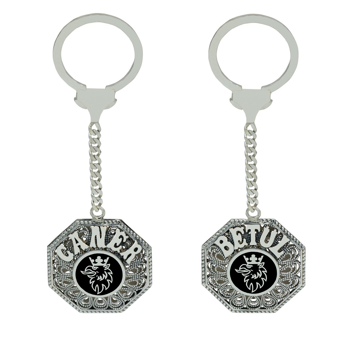 Gümüş Scanıa Logolu Telkari İsimli Anahtarlık